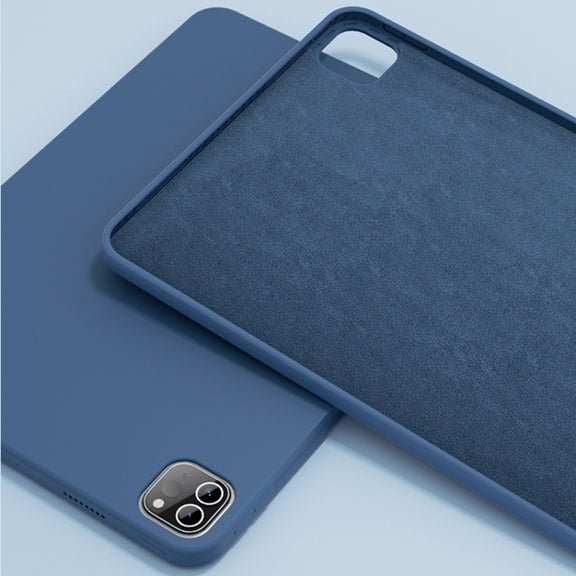 For iPad Pro 12.9 inch Mutural Silicone Microfiber Tablet Case(Light Blue)