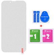 For iPhone 16e / 13 / 13 Pro 10pcs Transparent Frosted Full Screen Tempered Glass Film