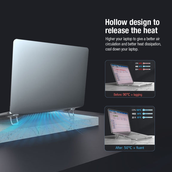 NILLKIN Bolster Plus Sticky Three-speed Adjustable Zinc Alloy Laptop Holder(Silver)