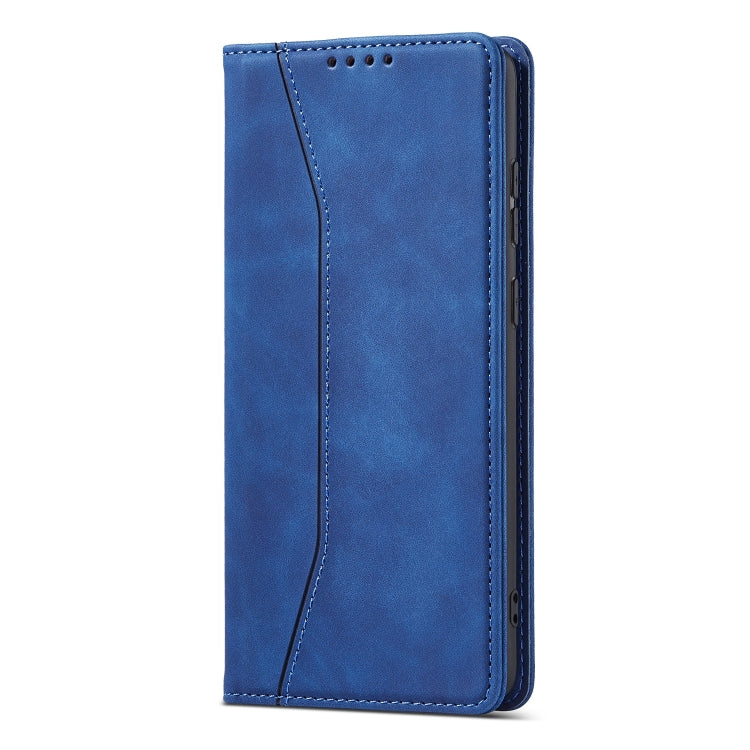 For Xiaomi Mi 11T / Mi 11T Pro Magnetic Dual-fold Leather Phone Case(Blue) - free shipping - PMC Jewellery - Order now!