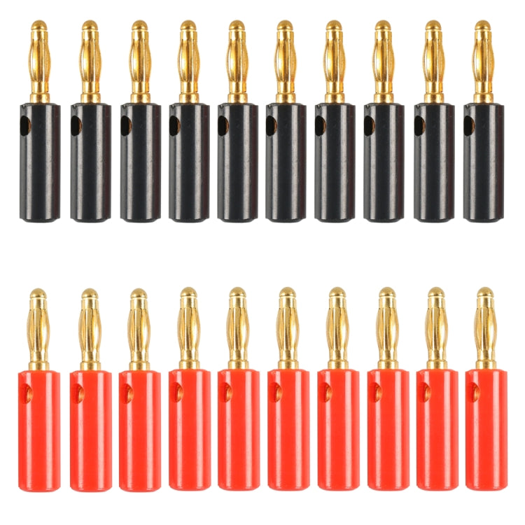 A6546 20 in 1 Car Red and Black Cover Gold-plated 4mm Banana Head Audio Plug - Terminal connectors by PMC TechLife | Online Shopping South Africa | PMC TechLife | Buy Now Pay Later Mobicred