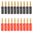 A6546 20 in 1 Car Red and Black Cover Gold-plated 4mm Banana Head Audio Plug - Terminal connectors by PMC TechLife | Online Shopping South Africa | PMC TechLife | Buy Now Pay Later Mobicred