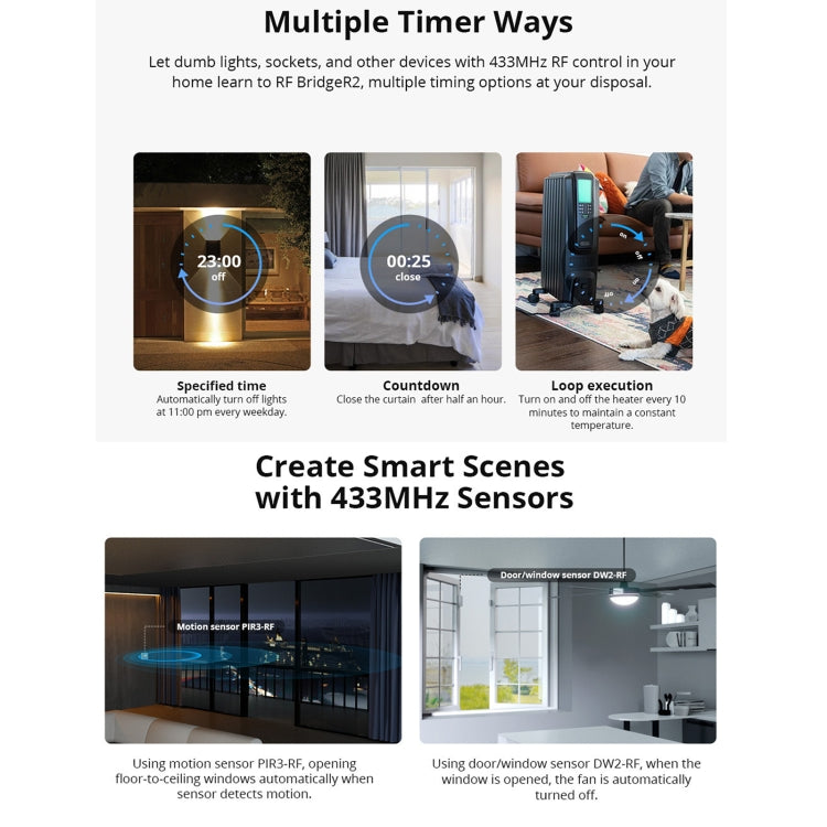 Sonoff RF Bridge R2 433MHz to Wifi Smart Home Security Remote Switch(White) - free shipping - PMC Jewellery - Order now!