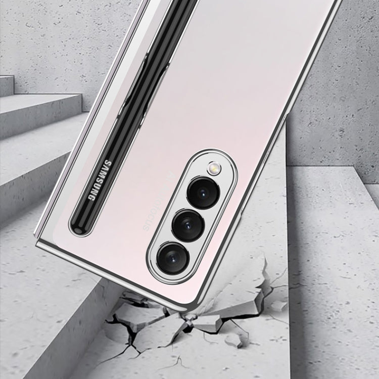 For Samsung Galaxy Z Fold3 5G GKK Integrated Electroplating + Glass Phone Case with Pen Slot(Gold) - free shipping - PMC TechLife - Order now!