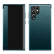 For Samsung Galaxy S22 Ultra 5G Window View Leather Phone Case(Green) - Galaxy S22 Ultra 5G Cases by PMC TechLife | Online Shopping South Africa | PMC TechLife