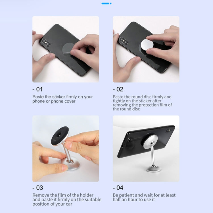 F-389 Car 360 Degree Rotation Magnetic Holder(Black) - Car Holders by PMC TechLife | Online Shopping South Africa | PMC TechLife