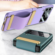 For Samsung Galaxy Z Flip3 5G GKK Ultra-thin Full Coverage Phone Case with Wristband(Green)