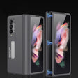 For Samsung Galaxy Z Fold3 5G GKK Magnetic Full Coverage Phone Flip Case with Holder(Grey) - free shipping - PMC TechLife - Order now!
