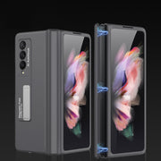 For Samsung Galaxy Z Fold3 5G GKK Magnetic Full Coverage Phone Flip Case with Holder(Grey)