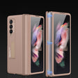 For Samsung Galaxy Z Fold3 5G GKK Magnetic Full Coverage Phone Flip Case with Holder(Gold) - Galaxy Phone Cases by GKK | Online Shopping South Africa | PMC TechLife | Buy Now Pay Later Mobicred
