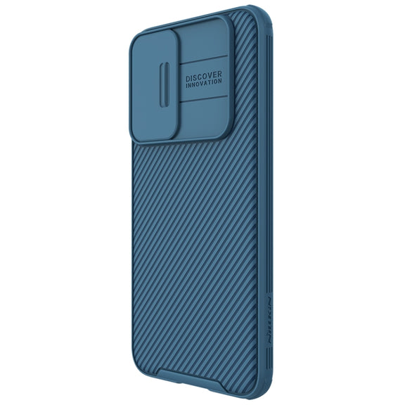 For Samsung Galaxy S22+ 5G NILLKIN Black Mirror Pro Series Camshield Phone Case(Blue)