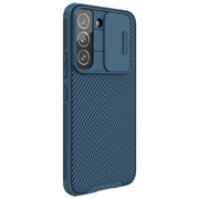 For Samsung Galaxy S22+ 5G NILLKIN Black Mirror Pro Series Camshield Phone Case(Blue)