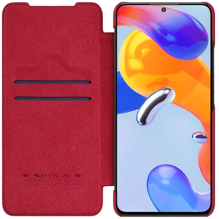 For Xiaomi Redmi Note 11 Pro Global / 11 Pro 5G Global / 11 Pro+ 5G India / 11E Pro 5G NILLKIN QIN Series Pro Crazy Horse Texture Leather Case(Red) - free shipping - PMC TechLife - Order now!