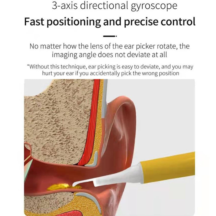 T6 Portable Wireless Smart Visual Earpick Earwax Removal Tool(Black) - Ear Care Tools by PMC TechLife | Online Shopping South Africa | PMC TechLife