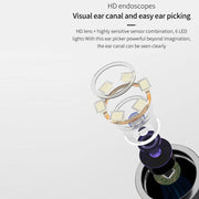T6 Portable Wireless Smart Visual Earpick Earwax Removal Tool(Black)