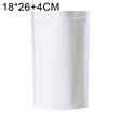100 PCS/Set Matte Aluminum Foil Snack Stand-up Pouch, Size:18x26+4cm(White) - Preservation Supplies by PMC TechLife | Online Shopping South Africa | PMC TechLife | Buy Now Pay Later Mobicred