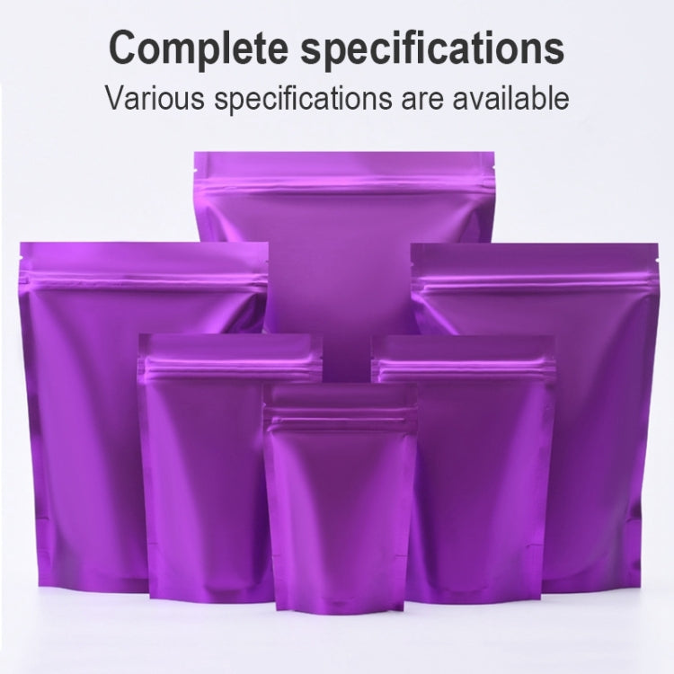 100 PCS/Set Matte Aluminum Foil Snack Stand-up Pouch, Size:18x26+4cm(White)