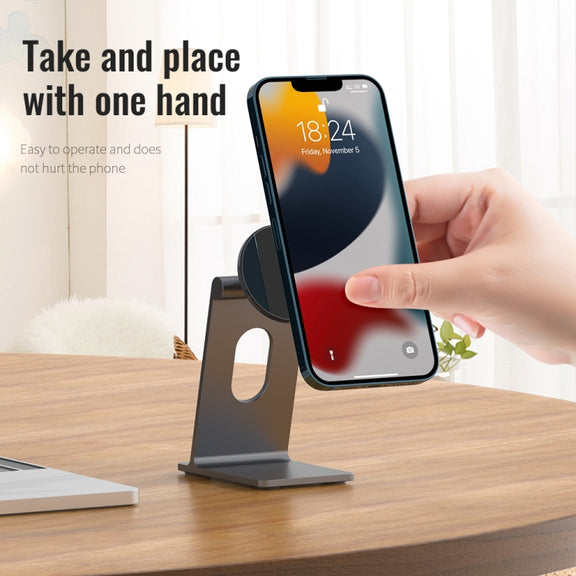 R-JUST SJ18 Square Desktop Magnetic Holder(Grey)