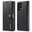 For Samsung Galaxy S22 Ultra 5G DG.MING Crazy Horse Texture Detachable Magnetic Leather Phone Case(Black) - Galaxy S22 Ultra 5G Cases by DG.MING | Online Shopping South Africa | PMC TechLife | Buy Now Pay Later Mobicred