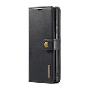 For Samsung Galaxy S22 Ultra 5G DG.MING Crazy Horse Texture Detachable Magnetic Leather Phone Case(Black)