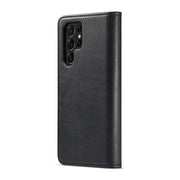 For Samsung Galaxy S22 Ultra 5G DG.MING Crazy Horse Texture Detachable Magnetic Leather Phone Case(Black)