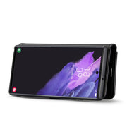 For Samsung Galaxy S22 Ultra 5G DG.MING Crazy Horse Texture Detachable Magnetic Leather Phone Case(Black)