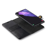 For Samsung Galaxy S22 Ultra 5G DG.MING Crazy Horse Texture Detachable Magnetic Leather Phone Case(Black)