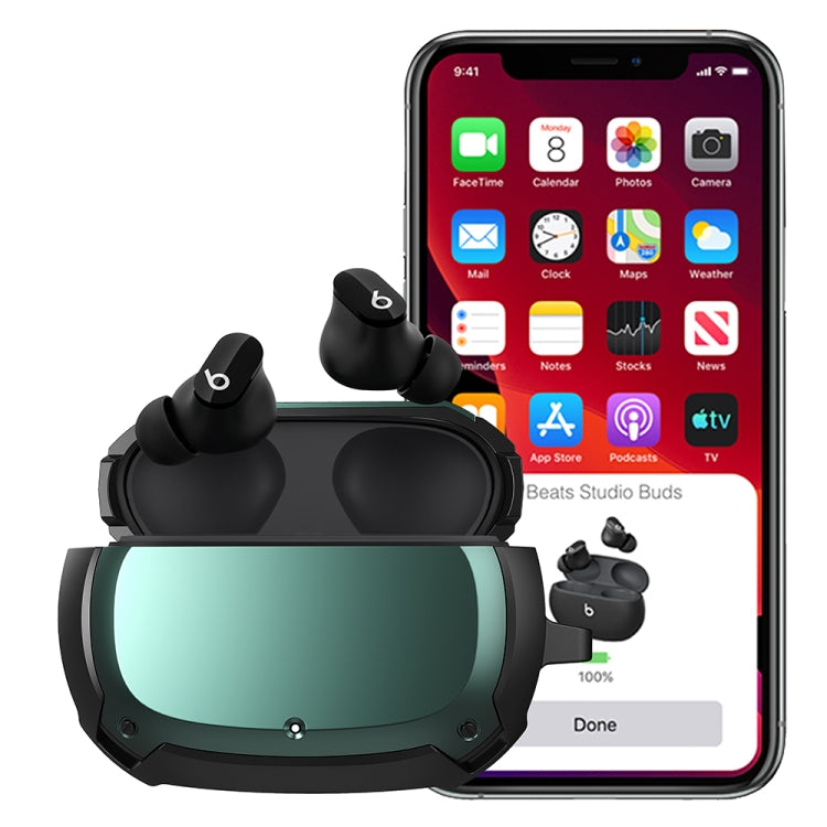 Bumblebee Armor Earphone Protective Case with Hook For Beats Studio Buds(Red + Black) - free shipping - PMC TechLife - Order now!