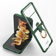 For Samsung Galaxy Z Flip3 5G GKK Phantom Electroplating Phone Case with Ring(Dark Green) - free shipping - PMC TechLife - Order now!