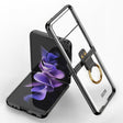 For Samsung Galaxy Z Flip3 5G GKK Phantom Electroplating Phone Case with Ring(Black) - Galaxy Phone Cases by GKK | Online Shopping South Africa | PMC TechLife | Buy Now Pay Later Mobicred