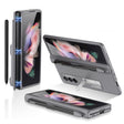 For Samsung Galaxy Z Fold3 5G GKK Magnetic Full Coverage Phone Flip Case with Pen Slot(Grey) - free shipping - PMC TechLife - Order now!