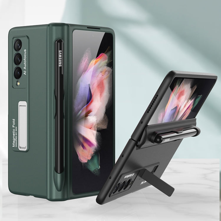 For Samsung Galaxy Z Fold3 5G GKK Magnetic Full Coverage Phone Flip Case with Pen Slot(Gold) - free shipping - PMC TechLife - Order now!