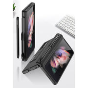 For Samsung Galaxy Z Fold3 5G GKK Magnetic Full Coverage Phone Flip Case with Pen Slot(Grey)