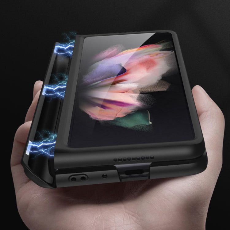 For Samsung Galaxy Z Fold3 5G GKK Magnetic Full Coverage Phone Flip Case with Pen Slot(Dark Green) - free shipping - PMC TechLife - Order now!