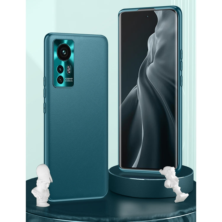 For Xiaomi Mi 12 Ultra 5G Plain Skin Leather Phone Case(Green) - Xiaomi Cases by GKK | Online Shopping South Africa | PMC TechLife