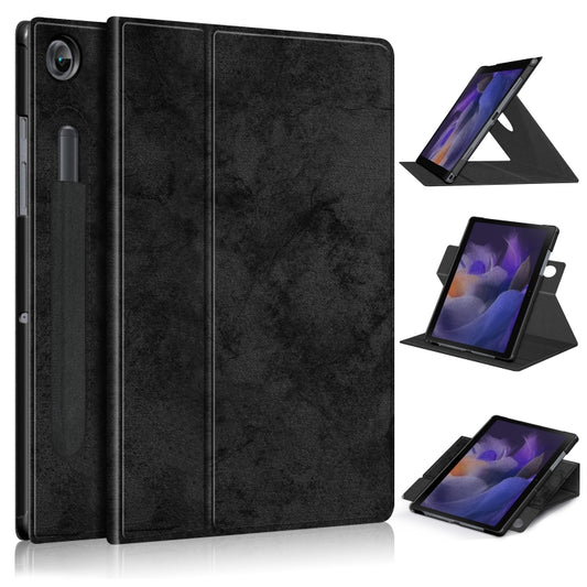 For Samsung Galaxy Tab A8 2022 SM-X200 360 Degrees Rotation Leather Tablet Case(Black) - free shipping - PMC Jewellery - Order now!