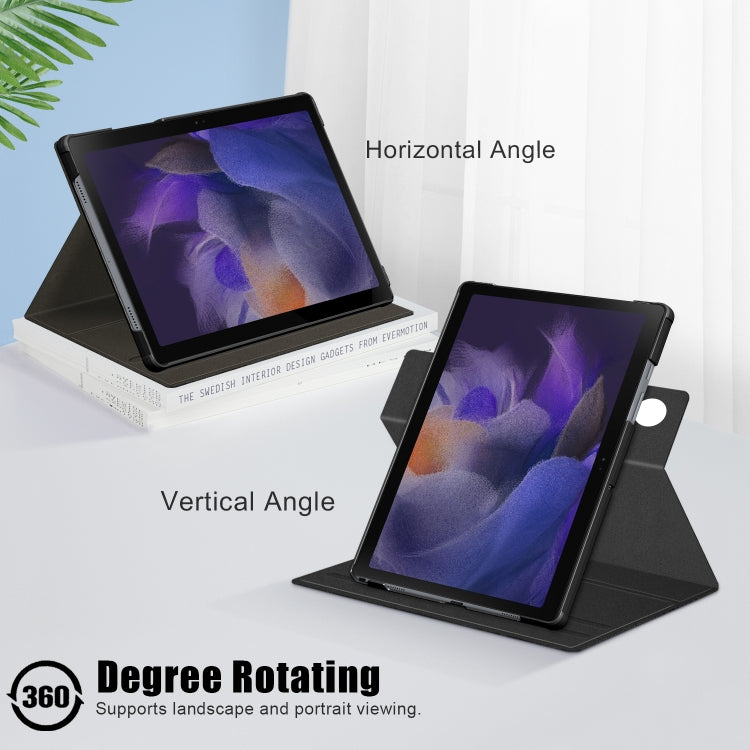 For Samsung Galaxy Tab A8 2022 SM-X200 360 Degrees Rotation Leather Tablet Case(Black) - free shipping - PMC Jewellery - Order now!
