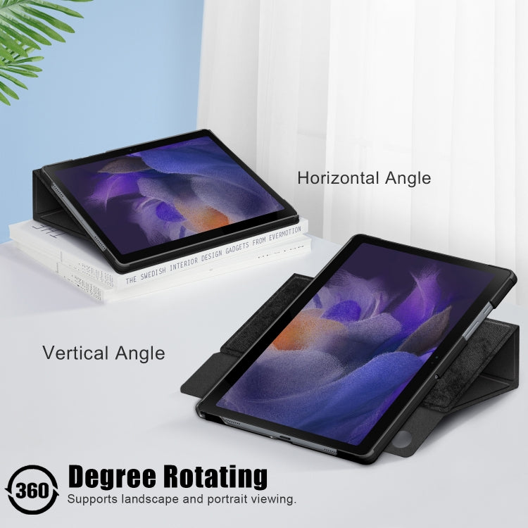 For Samsung Galaxy Tab A8 2022 SM-X200 360 Degrees Rotation Leather Tablet Case(Black)