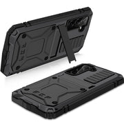 For Samsung Galaxy S22+ 5G R-JUST Metal + Silicone Holder Phone Case(Black)