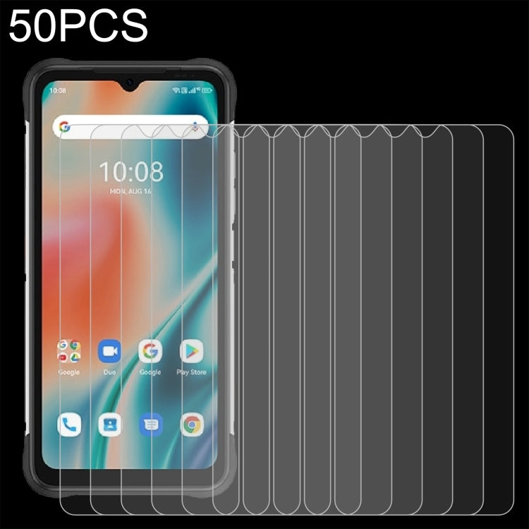 50 PCS 0.26mm 9H 2.5D Tempered Glass Film For Umidigi Bison X10 Pro