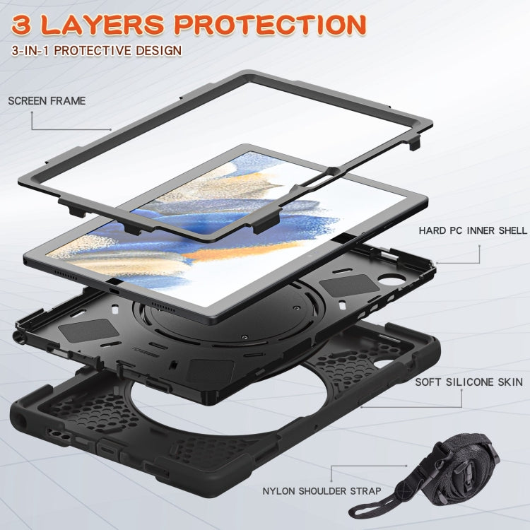 For Samsung Galaxy Tab A8 10.5 2021 Silicone + PC Tablet Case(Black + Black) - free shipping - PMC Jewellery - Order now!