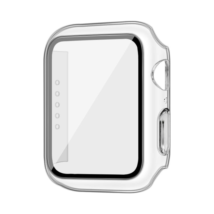 imak PC Case with Tempered Glass Film For Apple Watch Series 8 / 7 45mm(Transparent) - Watch Cases by imak