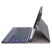 For Microsoft Surface Go 3 / 2 / 1 SFGOS Tri-color Backlit Tree Texture Bluetooth Keyboard Leather Case(Black + Black)