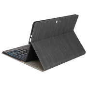 For Microsoft Surface Go 3 / 2 / 1 SFGOS Tri-color Backlit Tree Texture Bluetooth Keyboard Leather Case(Black + Black)