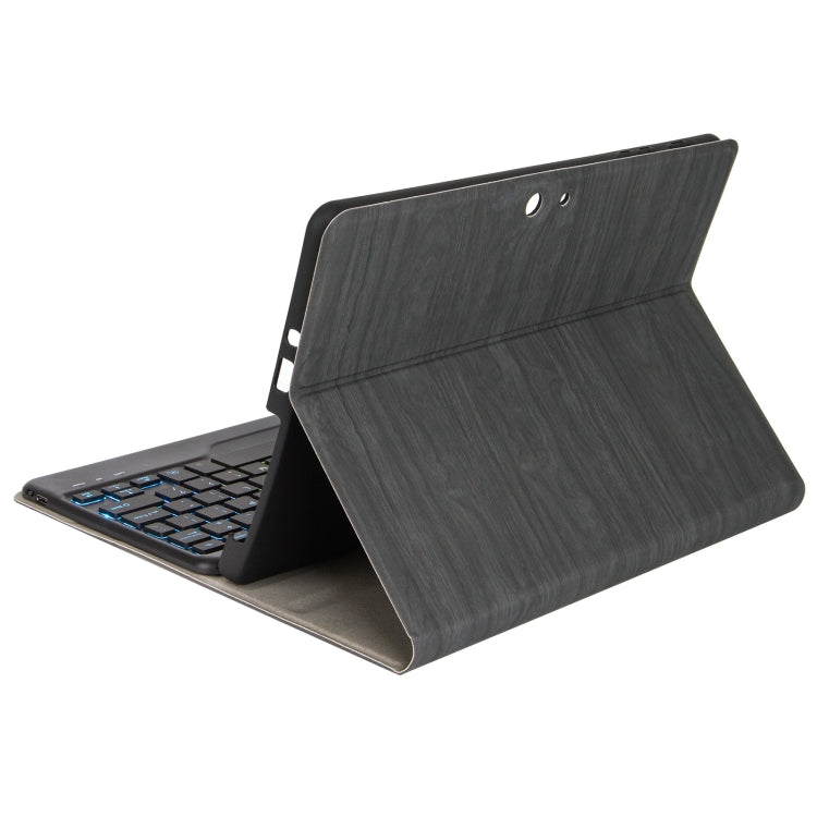 For Microsoft Surface Go 3 / 2 / 1 SFGOS Tri-color Backlit Tree Texture Bluetooth Keyboard Leather Case(Black + Black)
