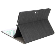 For Microsoft Surface Go 3 / 2 / 1 SFGOS Tri-color Backlit Tree Texture Bluetooth Keyboard Leather Case(Black + White)