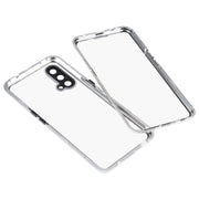 For OnePlus Nord CE 5G Full Cover Magnetic Metal Tempered Glass Phone Case(Silver)