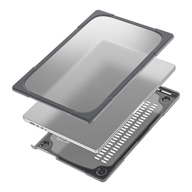 TPU + PC Two Color Laptop Protective Case For MacBook Pro 14.2 inch A2442 2021(Grey) - MacBook Pro Cases by PMC TechLife | Online Shopping South Africa | PMC TechLife | Buy Now Pay Later Mobicred