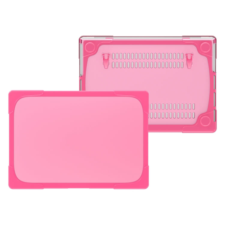 TPU + PC Two Color Laptop Protective Case For MacBook Pro 14.2 inch A2442 2021(Rose Red) - MacBook Pro Cases by PMC TechLife | Online Shopping South Africa | PMC TechLife | Buy Now Pay Later Mobicred