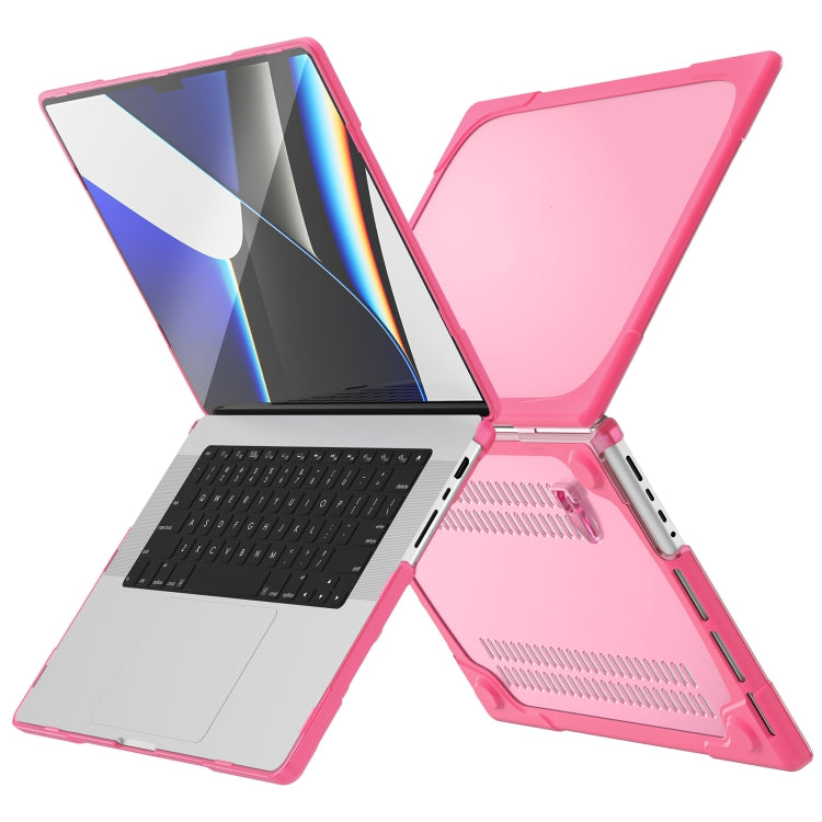 TPU + PC Two Color Laptop Protective Case For MacBook Pro 14.2 inch A2442 2021(Rose Red)